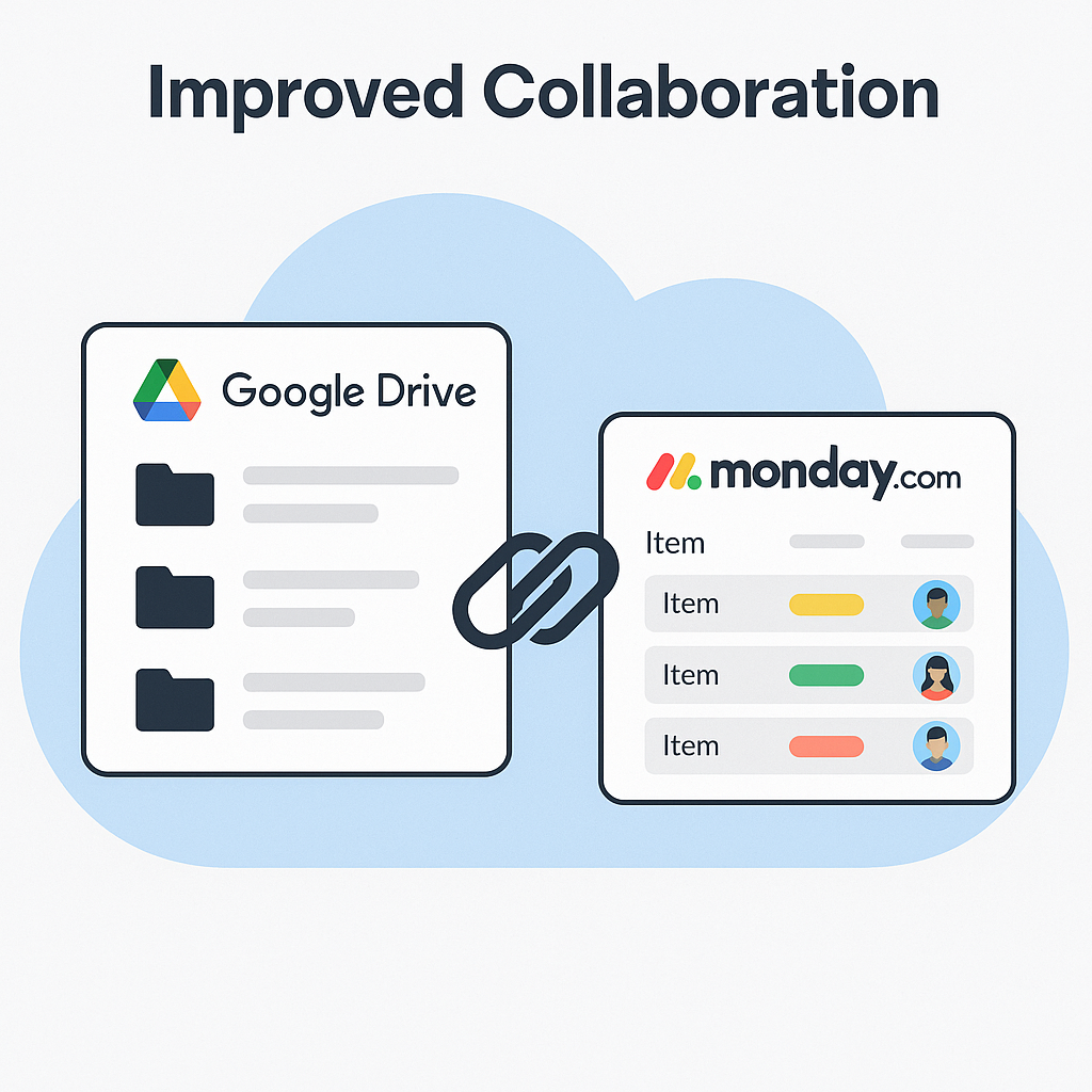 Link google Drive folders to monday
