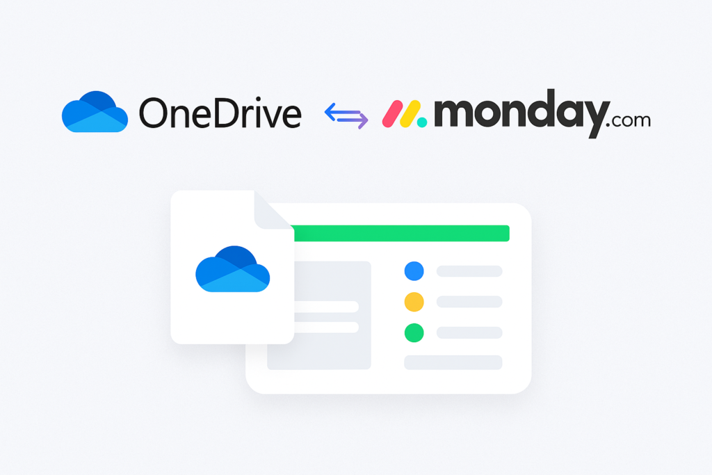 OneDrive monday integration